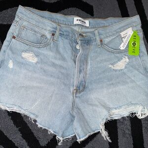 RSQ Light Blue Distressed Jean Shorts